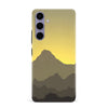 Samsung Galaxy S24 Plus Mountains Silhouettes Phone Case in Yellow