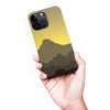 iPhone 15 Pro Max Mountains Silhouettes Phone Case in Yellow