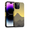 iPhone 15 Pro Max Mountains Silhouettes Phone Case in Yellow