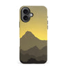 Mountains Silhouettes Phone Case in Yellow