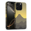 iPhone 16 Pro Max Mountains Silhouettes Phone Case in Yellow