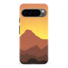 Google Pixel 9 Pro Mountains Silhouettes Phone Case in Gold