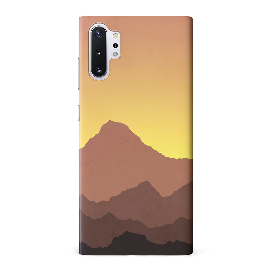 Samsung Galaxy Note 10 Pro Mountains Silhouettes Phone Case in Gold
