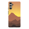 Samsung Galaxy S23 FE Mountains Silhouettes Phone Case in Gold