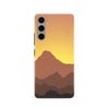 Samsung Galaxy S24 Mountains Silhouettes Phone Case in Gold