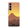 Samsung Galaxy S24 Plus Mountains Silhouettes Phone Case in Gold
