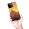 iPhone 15 Pro Max Mountains Silhouettes Phone Case in Gold
