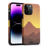 iPhone 15 Pro Max Mountains Silhouettes Phone Case in Gold