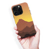 iPhone 16 Pro Max Mountains Silhouettes Phone Case in Gold