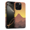 iPhone 16 Pro Max Mountains Silhouettes Phone Case in Gold