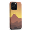 iPhone 16 Pro Max Mountains Silhouettes Phone Case in Gold
