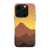 iPhone 16 Pro Max Mountains Silhouettes Phone Case in Gold