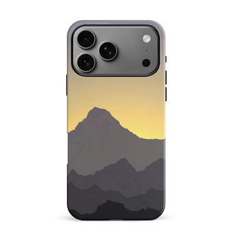 iPhone 17 Pro Max Mountains Silhouettes Phone Case in Purple