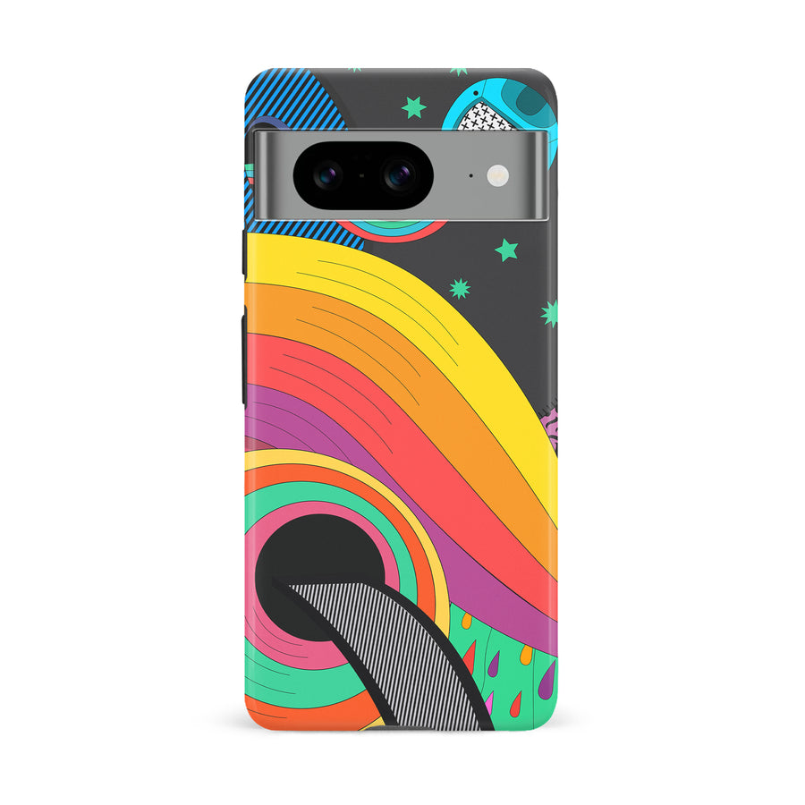 Google Pixel 8 A Space Quest Psychedelic Phone Case