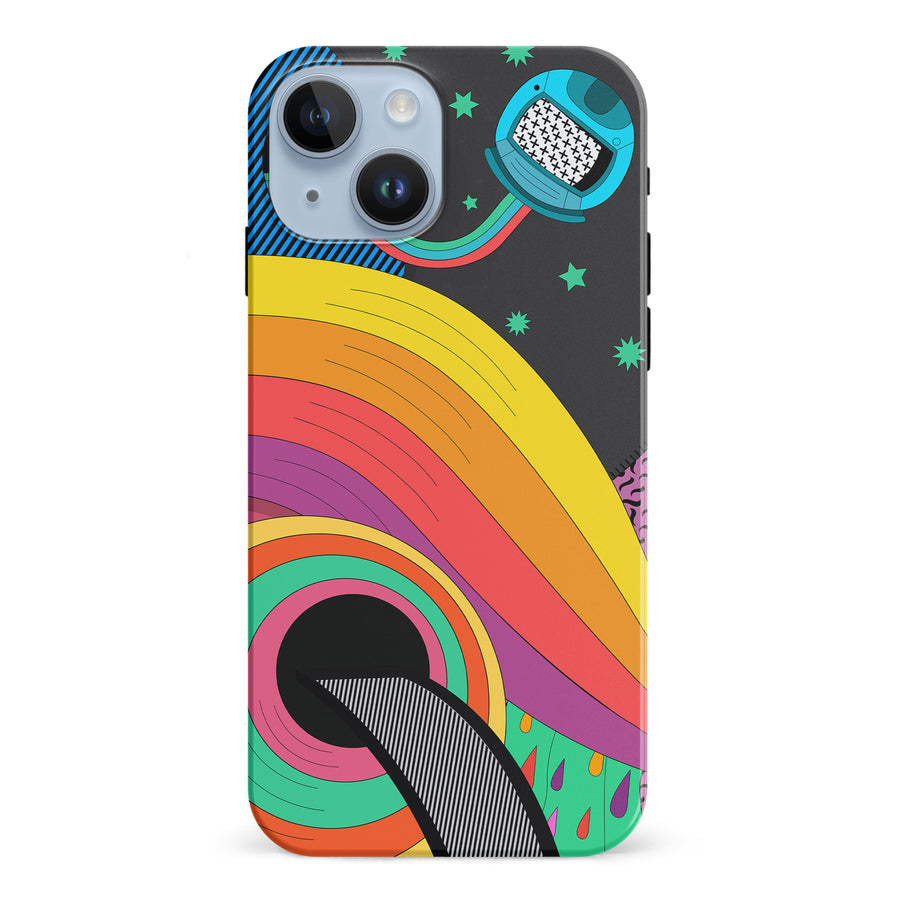 iPhone 15 A Space Quest Psychedelic Phone Case