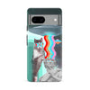 Google Pixel 8A Roman Cats in Space Psychedelic Phone Case
