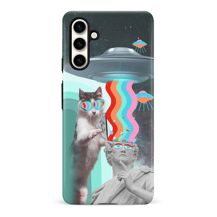 Samsung Galaxy S23 FE Roman Cats in Space Psychedelic Phone Case