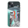 iPhone 15 Plus Roman Cats in Space Psychedelic Phone Case