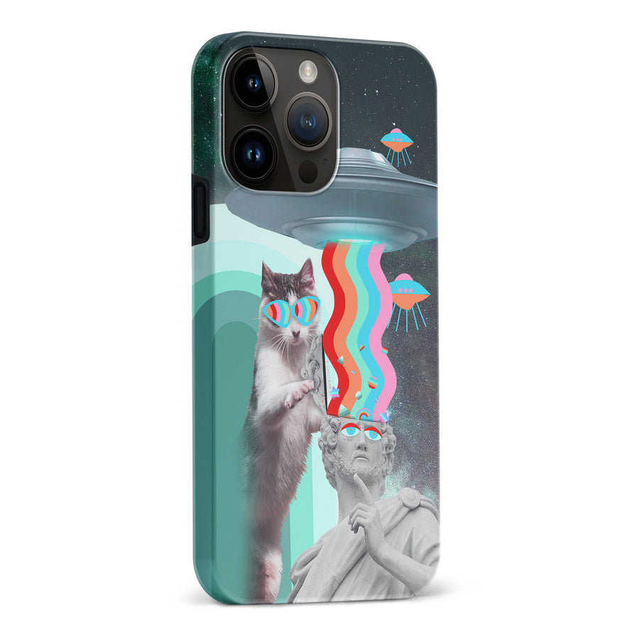 iPhone 15 Pro Max Roman Cats in Space Psychedelic Phone Case