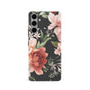 Samsung S24 Peonies One Floral Phone Case - Black