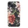 iPhone 15 Plus peonies one phone case in black