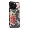 iPhone 16 Pro Max peonies one phone case in black