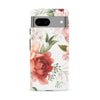 Google Pixel 8A peonies one phone case in white