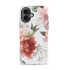 iPhone 16 Peonies Floral Phone Case - White