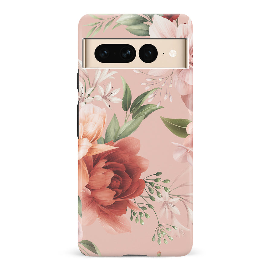 Google Pixel 7 Pro Peonies One Floral Phone Case - Pink