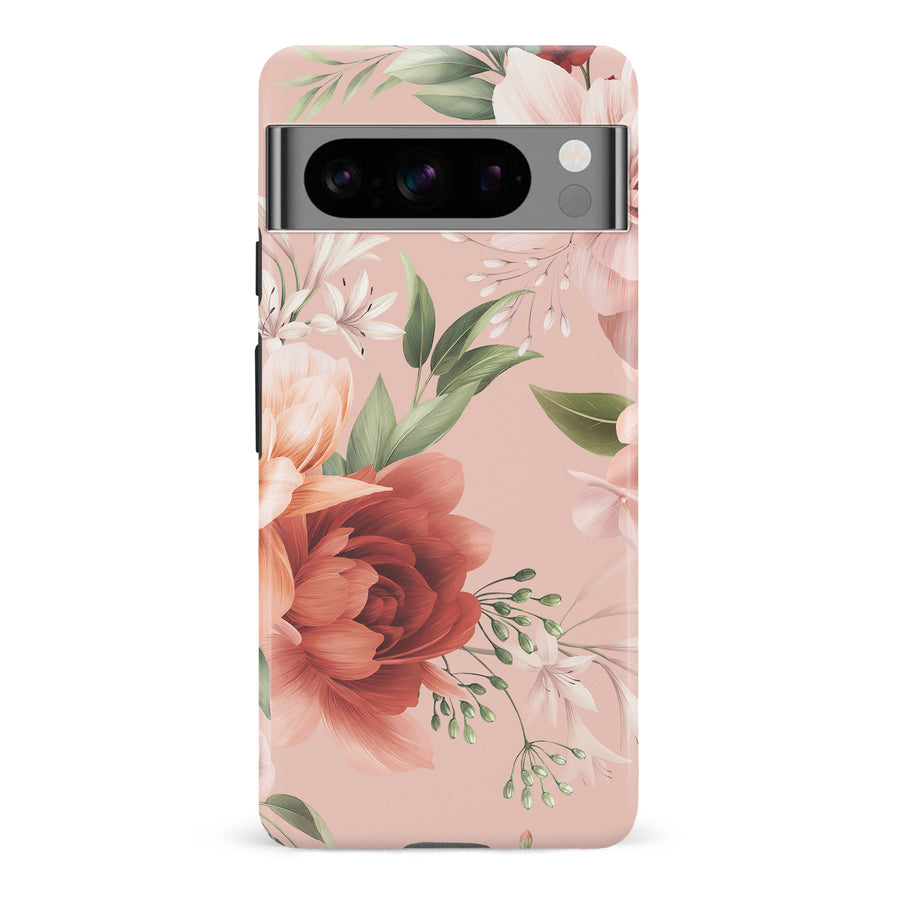 Google Pixel 9 Pro Peonies One Floral Phone Case - Pink