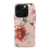 iPhone 16 Pro Max peonies floral phone case in pink