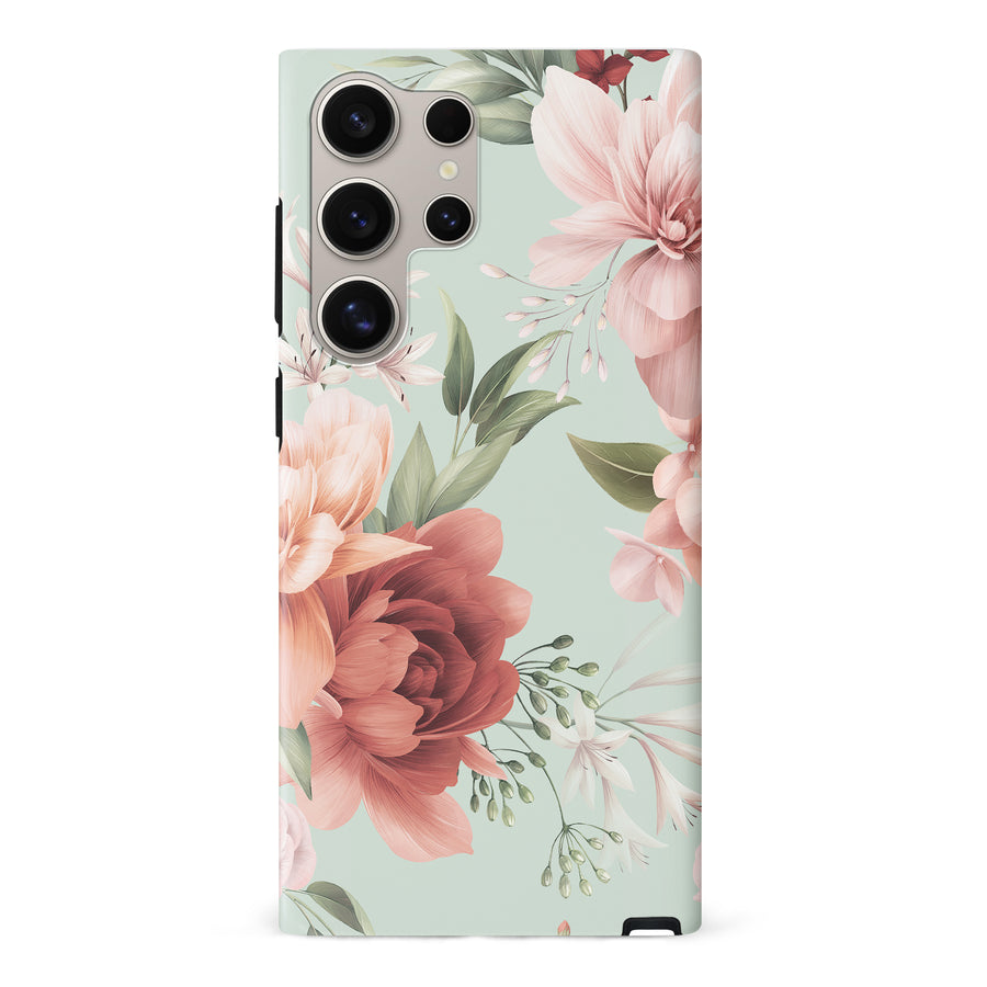 Peonies One Floral Phone Case - Green