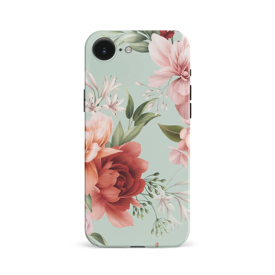 Peonies One Floral Phone Case - Green
