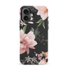iPhone 16 Peonies Floral Phone Case in Black