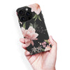 iPhone 16 Pro Max Peonies Floral Phone Case in Black