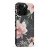 iPhone 16 Pro Max Peonies Floral Phone Case in Black