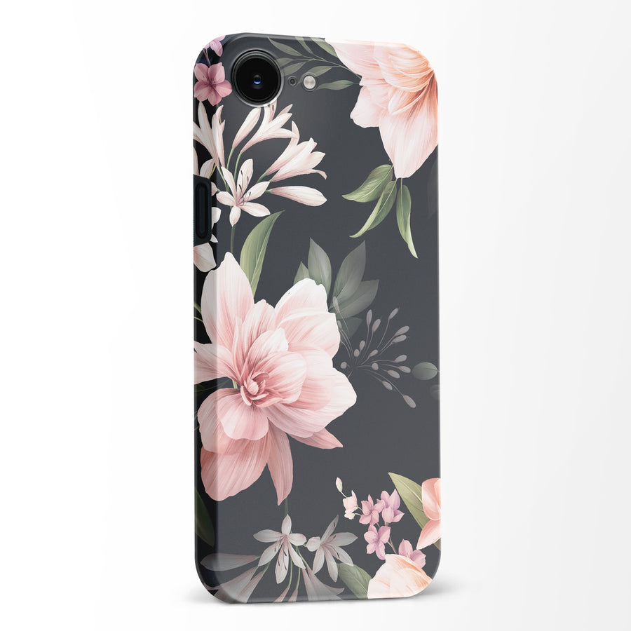 Peonies Two Floral Phone Case - Black