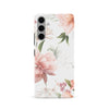Samsung S24 Peonies Two Phone Case in White