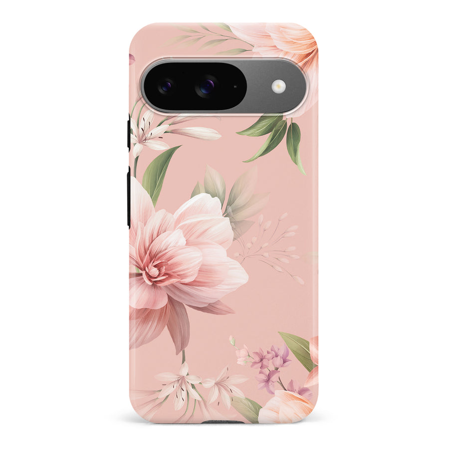 Google Pixel 9 Peonies Two Floral Phone Case in Pink