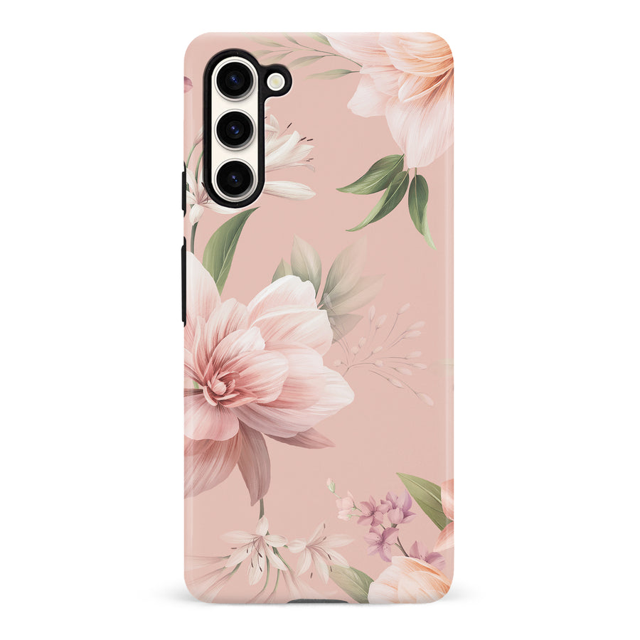 Samsung S23 Peonies Two Floral Phone Case in Pink