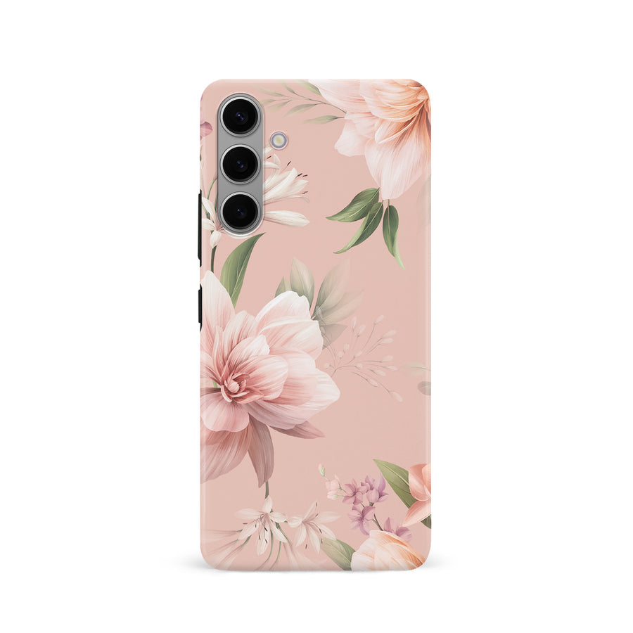 Samsung S24 Peonies Two Floral Phone Case in Pink