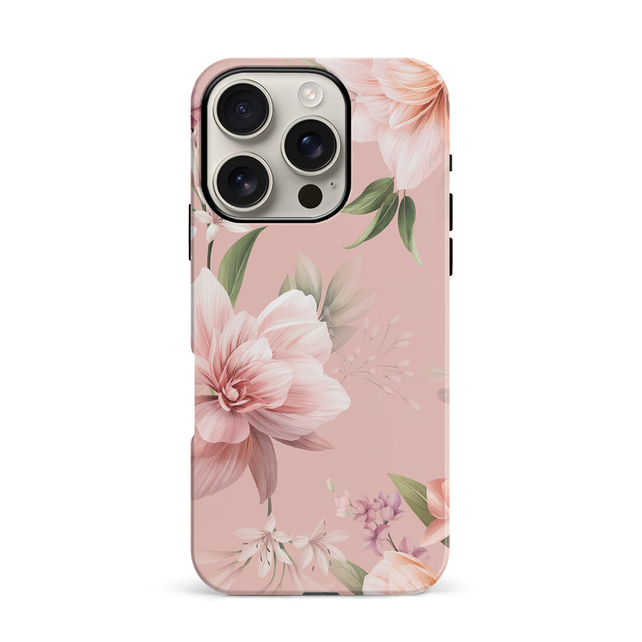 iPhone 16 Pro Peonies Two Floral Phone Case in Pink