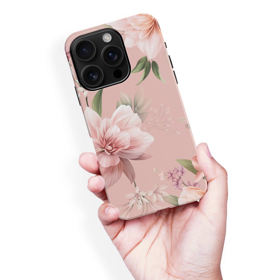 iPhone 16 Pro Max Peonies Two Floral Phone Case in Pink