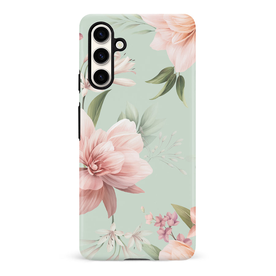 Samsung S23 FE Peonies Two Floral Phone Case - Green