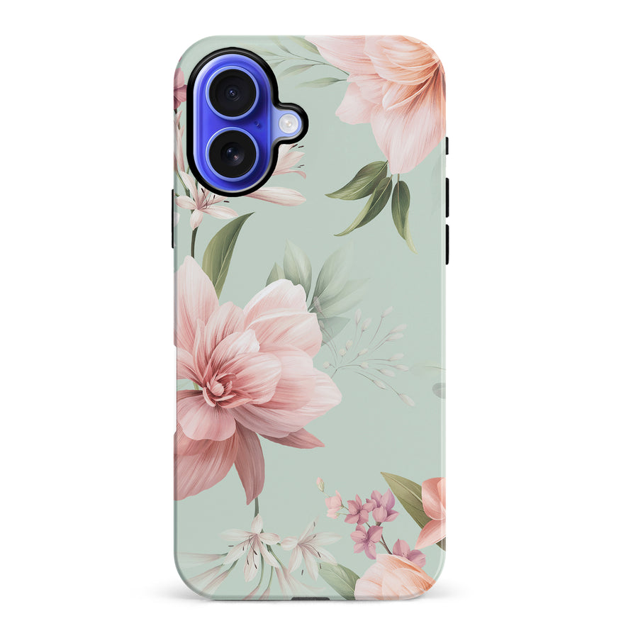 iPhone 16 Plus Floral Phone Case in Green