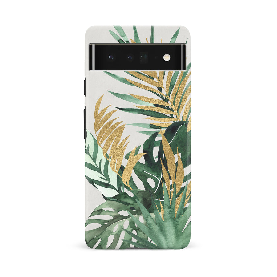 Google Pixel 6A watercolour plants one phone case