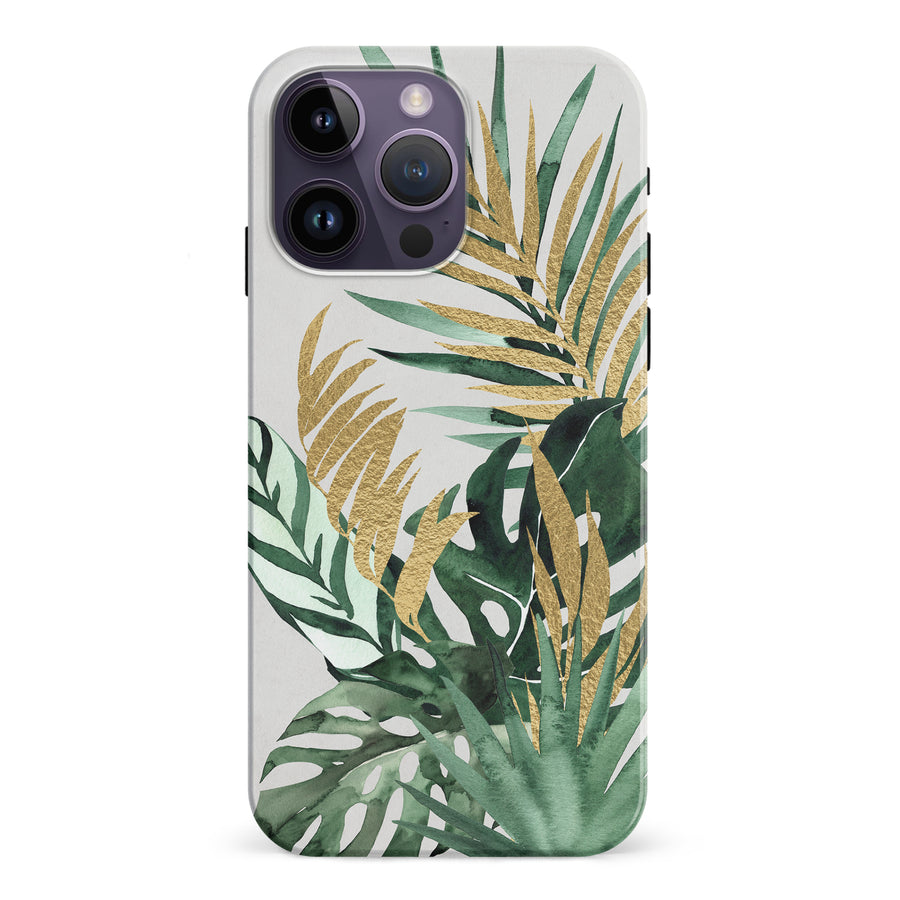 iPhone 15 Pro watercolour plants one phone case