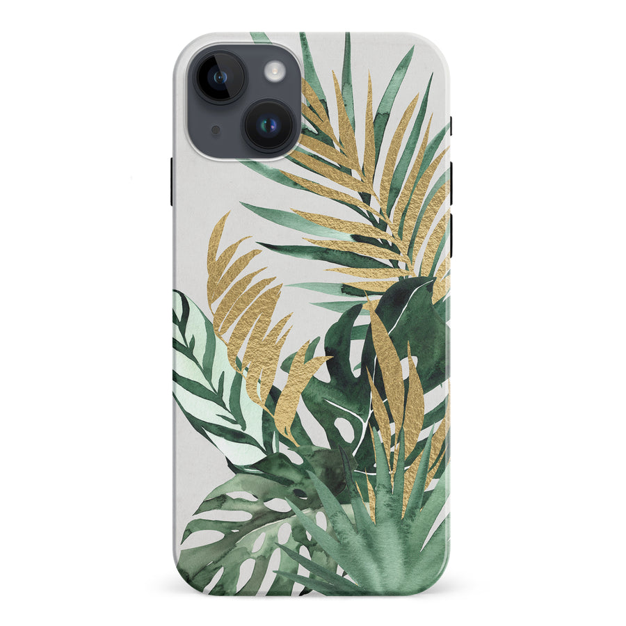 iPhone 15 Plus watercolour plants one phone case