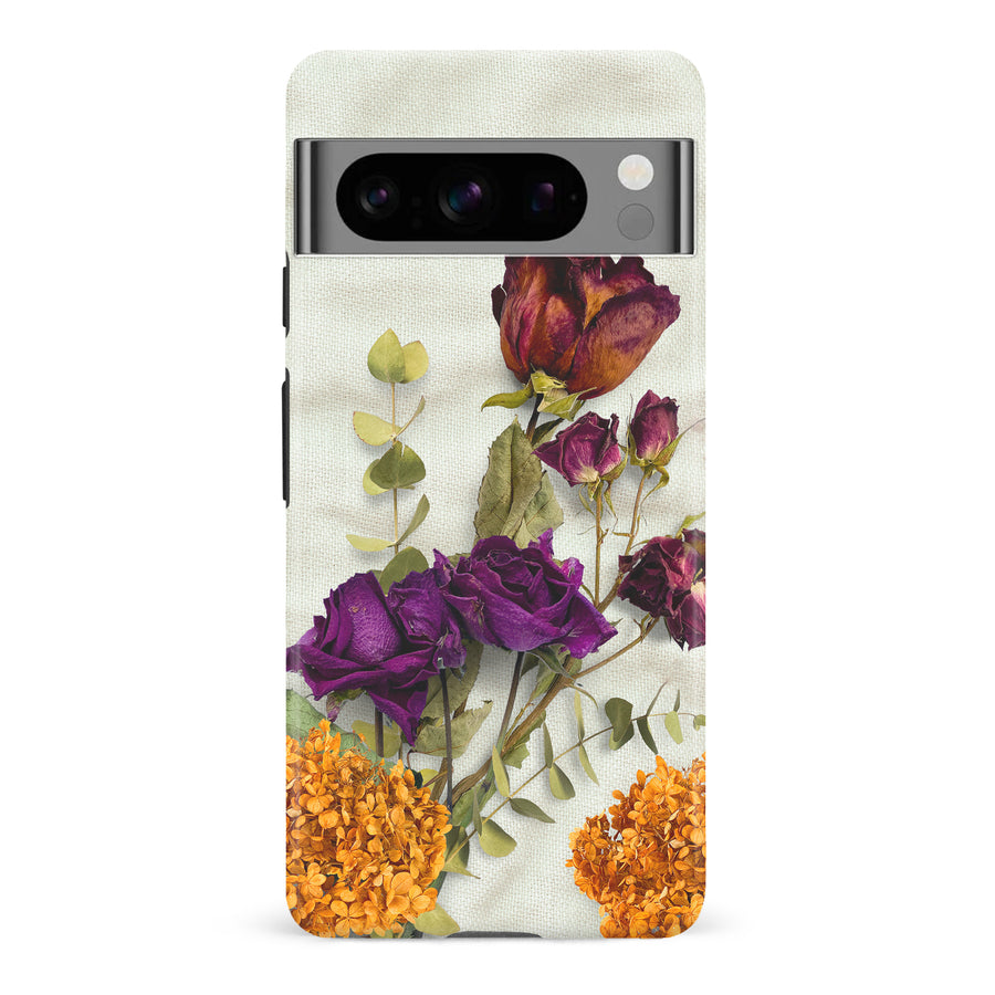 Google Pixel 8 Pro flowers on canvas phone case