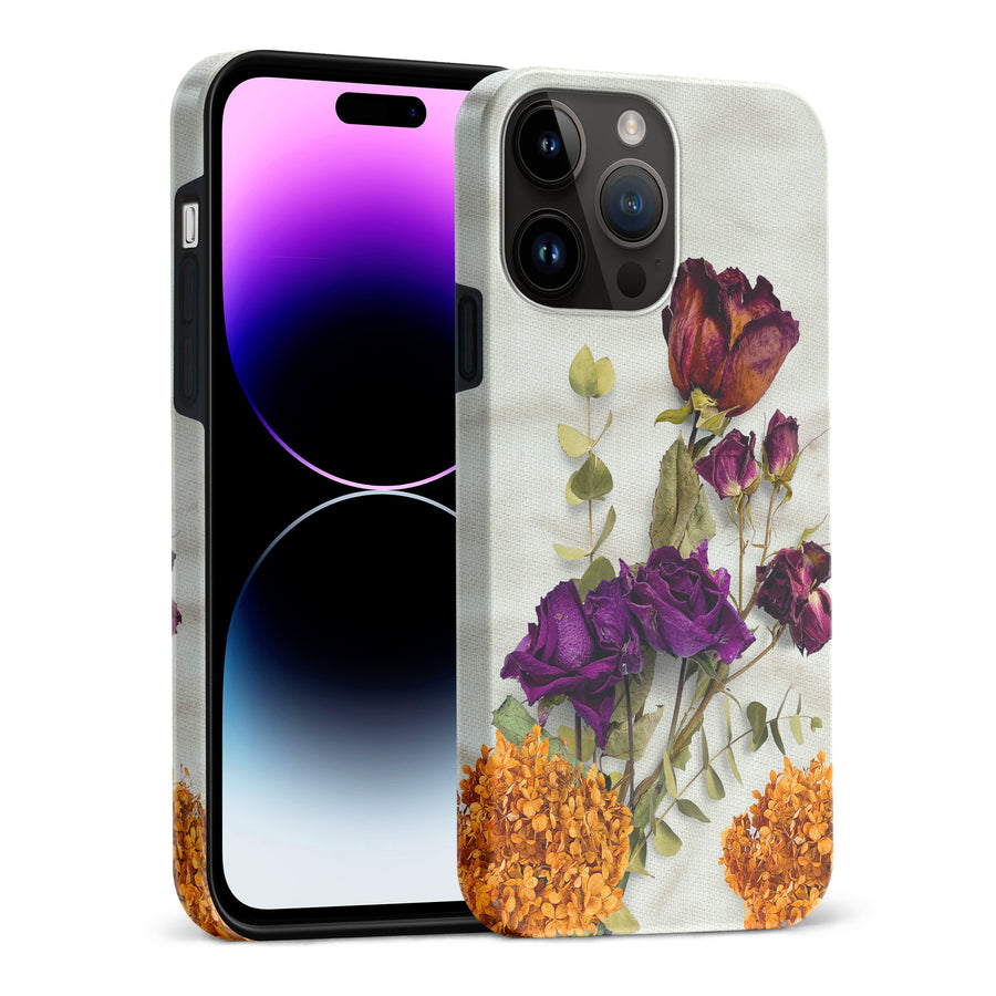 iPhone 15 Pro Max flowers on canvas phone case